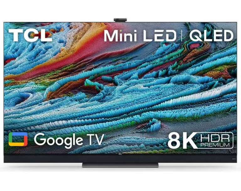 TV 75" TCL 75X925 - 8K UHD, Mini-LED QLED 10 bits, HDR Premium 1000, 100 Hz, Google TV, Dolby Vision IQ, FreeSync, son 2.1 Onkyo (ODR 500€)