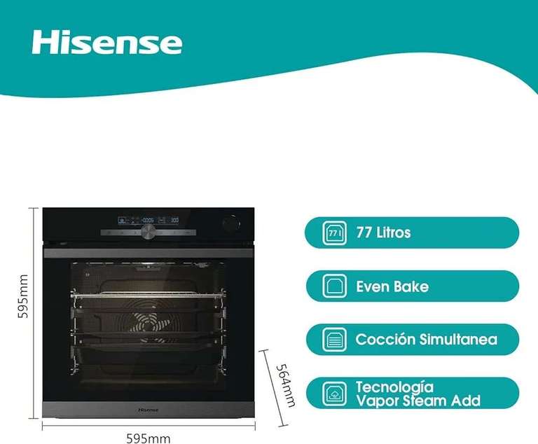 Four encastrable Hisense BSA66334PG (via ODR 100€)