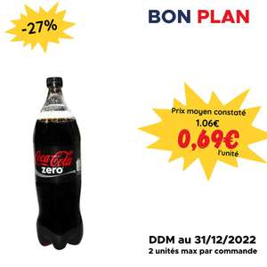 Coca-cola zéro - 1L (minimum 15€ d'achat hors destockage)