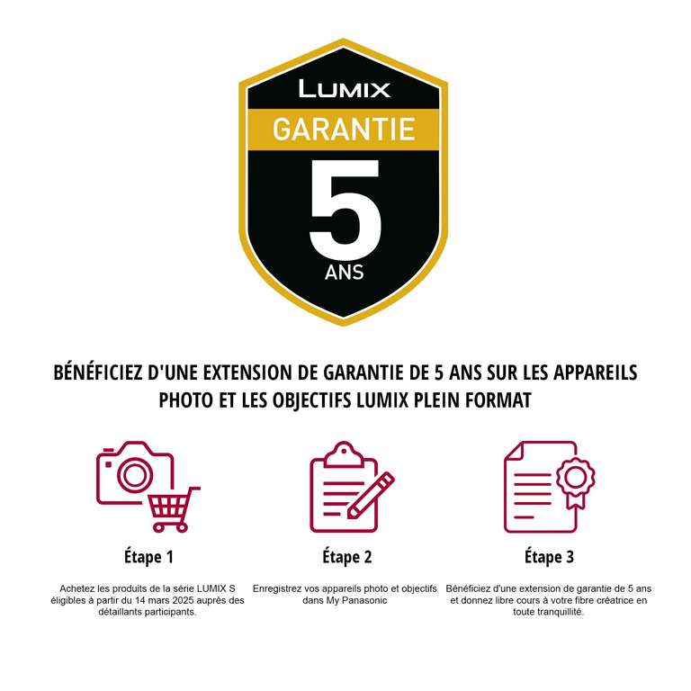 Appareil Photo Hybride Panasonic Lumix S5M2 - Plein Format 24MP - Vidéo 6K - Objectif 20-60mm