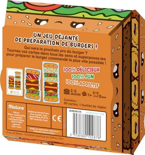 Jeu d'Ambiance Asmodee - Burger ASAP - Mixlore, dès 7 ans (via coupon)
