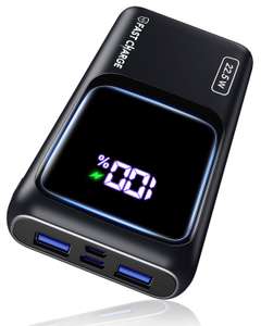 Batterie Externe Coolreall - 22.5W, 20000mAh Power Bank USB C Sortie/Entrée avec Grand Ecran LE (Vendeur Tiers)