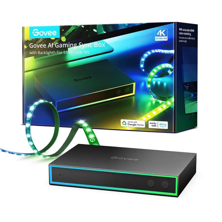Kit Govee AI Gaming Sync Box et kit de bandes lumineuses pour téléviseurs