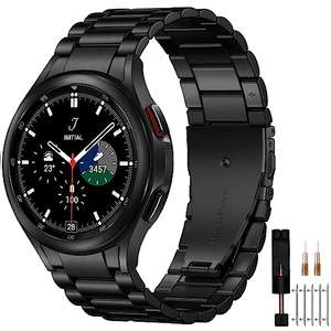 Bracelet en Acier Inoxydable Mastten compatible Samsung Galaxy Watch 6 (vendeur tiers)