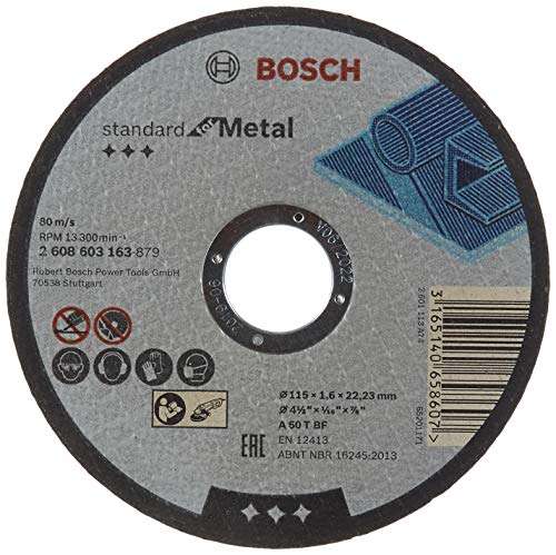 Disque à tronçonner le métal Bosch Accessories 2608603163 - 115mm