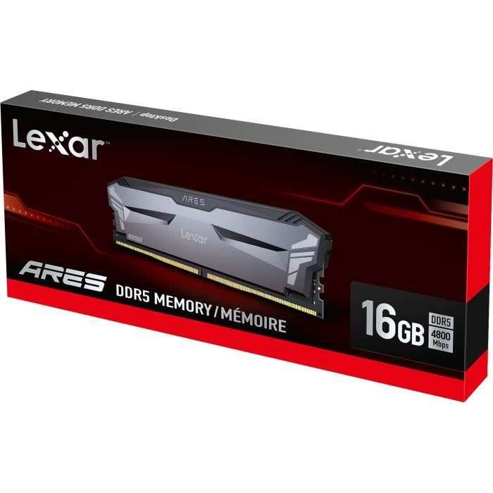 Mémoire RAM Lexar Ares DDR5 - 16Go, 4800Mhz, CL40 (LD5DU016G-R4800GS2A)
