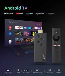 Doyen Stick pour TV, Android 13.0, télécommande vocale, Fire TV Stick, 4K VS Amazon, Q2 TV BOX - G96 H313