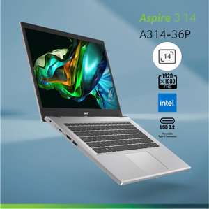 PC Portable 14'' Acer Aspire 3 A314-36P-37B6 - Full HD IPS, Intel Core i3-N305, RAM 8 Go, SSD 512 Go