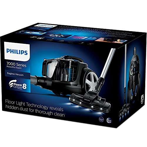 Aspirateur traîneau sans-sac Philips PowerPro Expert 7000 Series (FC9747/09) - avec buse TriActive+ LED