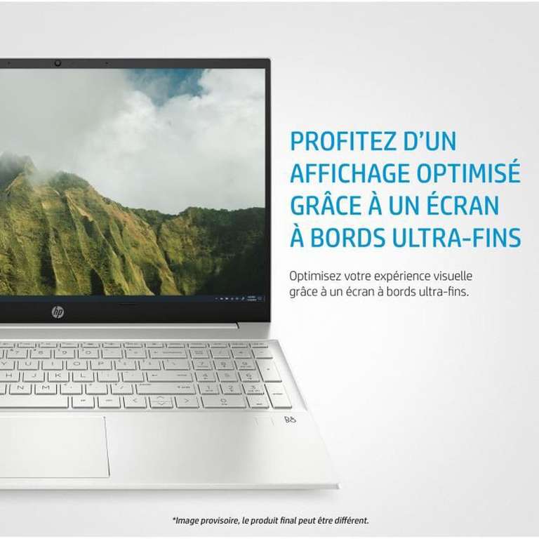 PC portable 15,6" HP Pavilion 15-eh1022nf - FHD IPS, Ryzen 5 5500U, RAM 8Go, SSD 512 Go, Windows 11