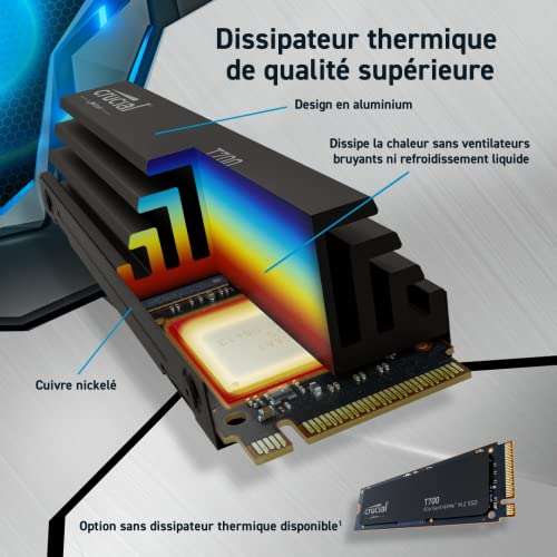 Dissipateur thermique Ssd M2 Nvme, Dissipateur thermique en cuivre 2280, Dissipateur  thermique en cuivre M.2