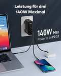 Chargeur Baseus GaN (140W) - 2x USB-C PD 3.1 + 1x USB-A, Câble fourni (Vendeur tiers)