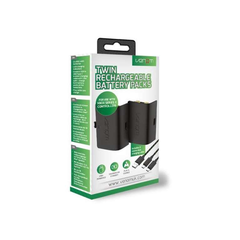 Pack de deux batteries rechargeables Venom pour manette Xbox Series X / S - noir