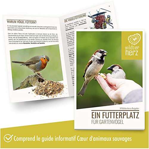 Mangeoire Oiseaux Exterieur en Bois Wildtier Herz (via coupon