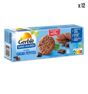 12 paquets de cookies au chocolat Gerblé sans sucres - 12 x 130 g