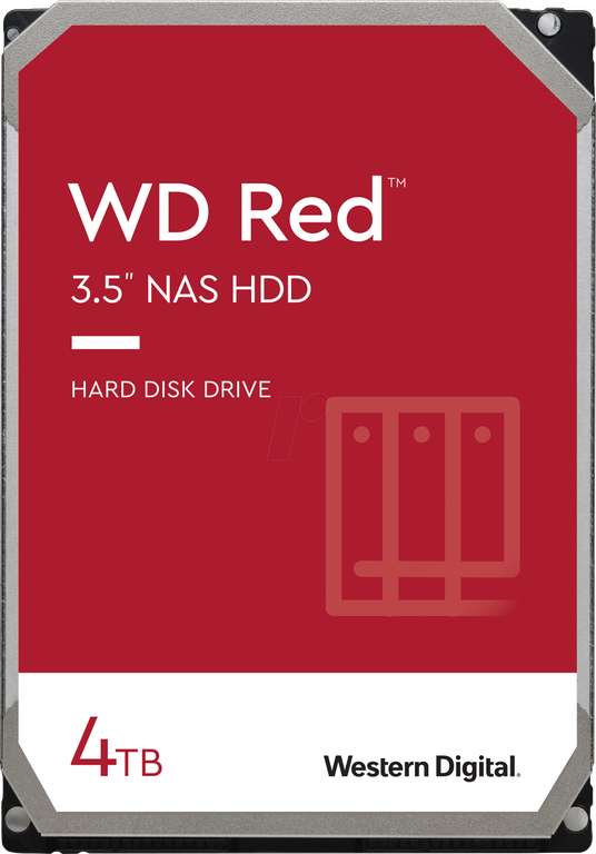 Disque dur interne 3.5" Western Digital WD Red SATA III (WD40EFAX) - 4 To, Cache 256 Mo, 5400 tpm