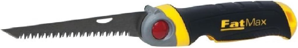 Stanley Scie Gamme Fatmax - Découpe du Plâtre, 8 Dents/Pouce, Denture Triple Biseaux, 3 Angles de Blocage, Poignée Bi Matière, Jaune