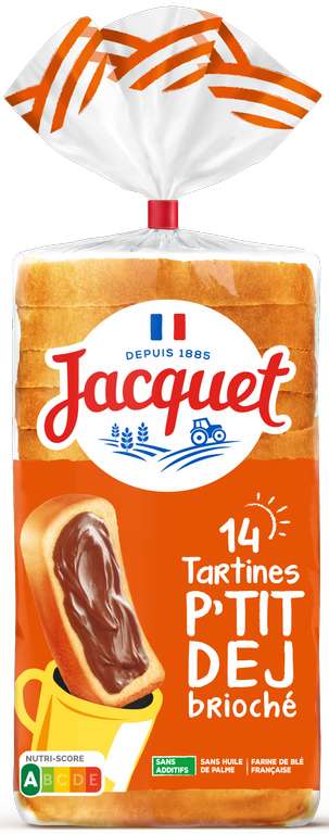 Tartines P'tit Déj Jacquet - différentes variétés (0.47€ fidélité + 0.41€ Shopmium)