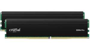 Kit mémoire RAM DDR4 Crucial Pro - 32 Go (2 x 16 Go), 3200 MHz, CL22 (CP2K16G4DFRA32A)