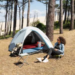 Tente de camping Surpass SURPTENT302 - 3 personnes, Gris