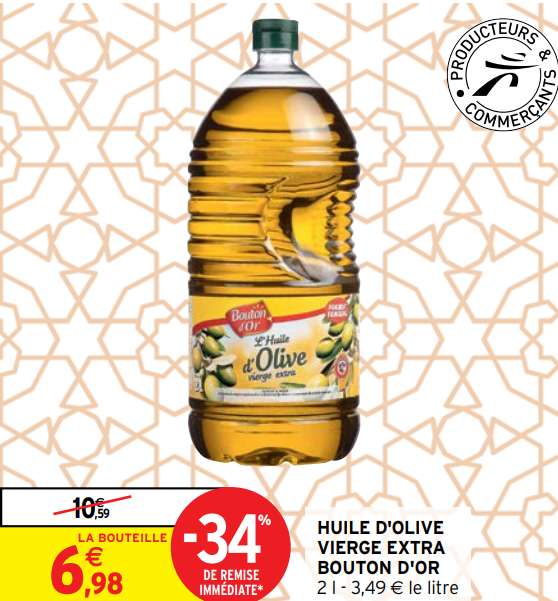 Huile d’Olive Vierge Extra Bouton d'Or - 2L