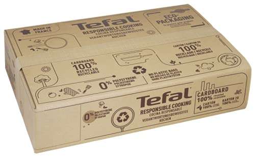 Batterie de cuisine Tefal Elementary - 3 casseroles 14/16/18 cm + couvercles en verre 16/18 cm + 2 poêles 20/24 cm