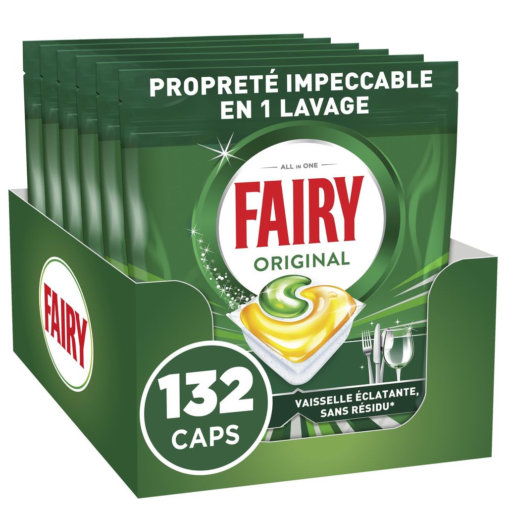 132 Tablettes Lave-Vaisselle Fairy Original Tout-en-1 (Via Prévoyez Et Économisez)
