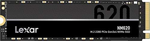 SSD interne M.2 NVMe Lexar NM620 - 2 To, TLC, Jusqu'à 3500 Mo/s en Lecture, 3000 Mo/s en écriture