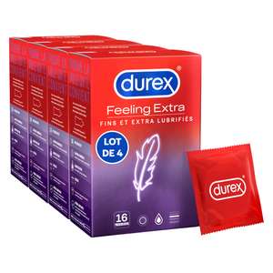 Lot de 4 x 16 pièces (64) Préservatifs Durex Feeling Extra (vendeur tiers)