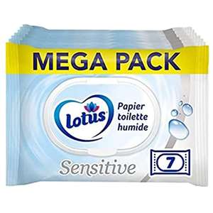 Lot de 7 Lotus Papier Toilette Humide Sensitive, 294 feuilles 42 unités (via coupon et abonnement)