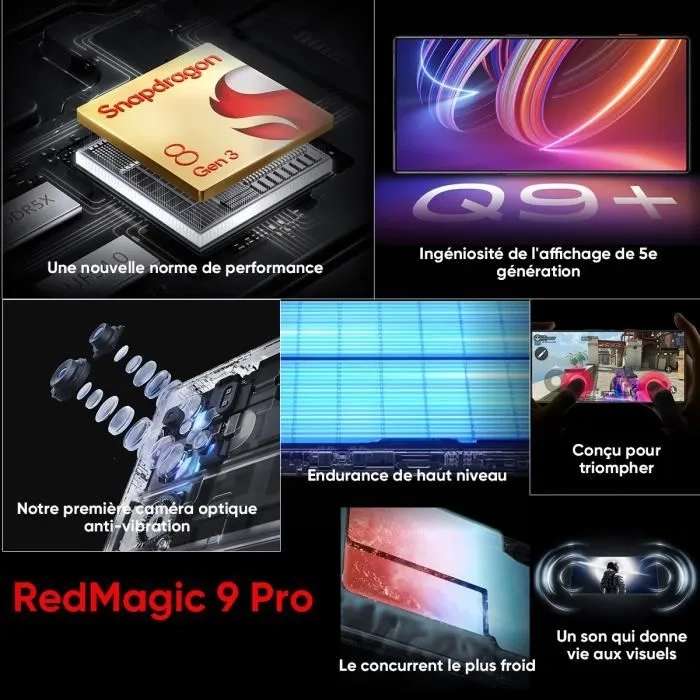 Smartphone Redmagic 9 Pro - 12Go de RAM + 256 Go (redmagic.gg)