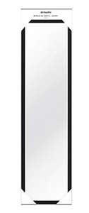 Miroir de porte Ornami - noir, 30 x 12 x 1,5 cm