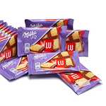 Présentoir de 20 Mini Tablettes de Chocolat au Lait au Biscuit LU Milka Pocket - 20x35g