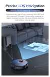Robot aspirateur laveur ILIFE T10s 2 en 1 - Station d'Auto-Vidage, Aspiration 3000Pa, Sac à poussière 2.5L, Navigation LDS (Entrepôt EU)