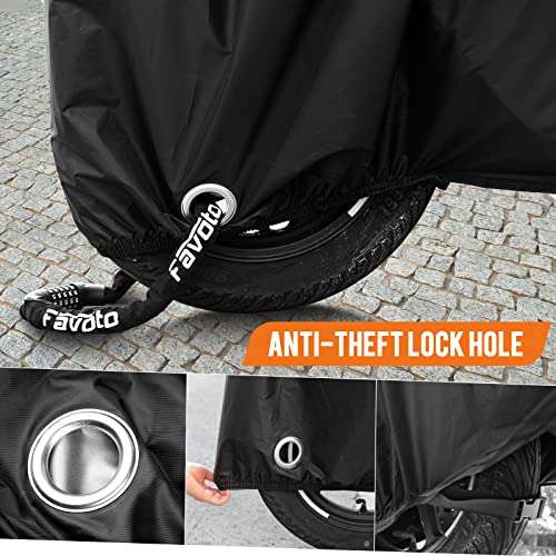 Housse de Protection + sac de rangement pour Moto Favoto 210T 245x105x125cm XXL- résistante aux intempéries/déjections - pour Moto / Scooter