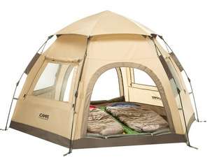 Tente Campz Pop UP Hexa OT 3P, beige/gris