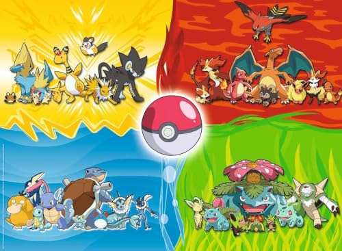 Puzzle Enfant Ravensburger - Les différents types de Pokémon (10035) - 150 pièces XXL