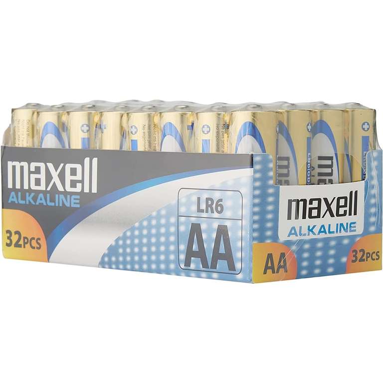 Lot de 32 piles Maxell Alkaline LR6 piles AA