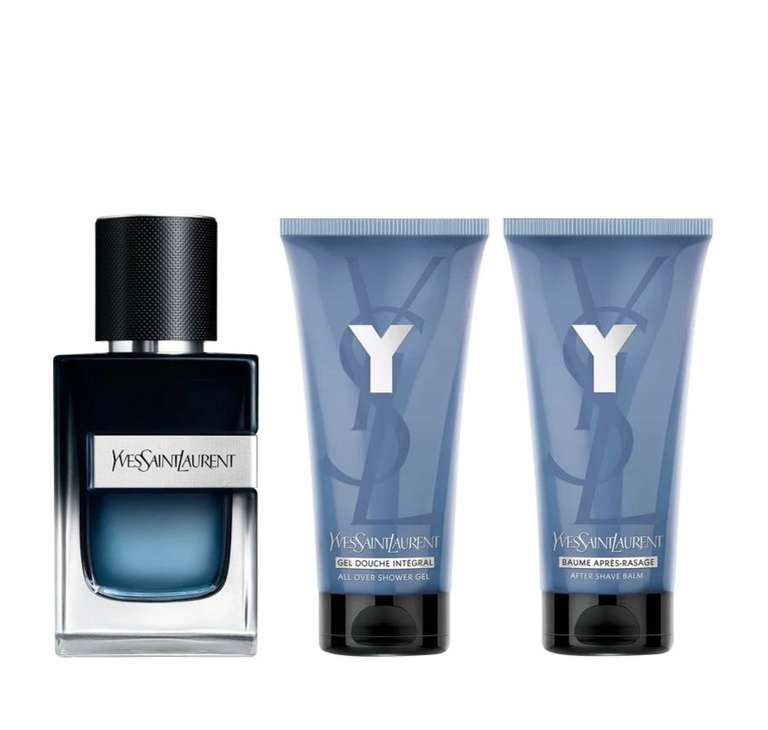 Coffret Yves Saint Laurent Y : Eau de parfum + gel douche + baume après rasage
