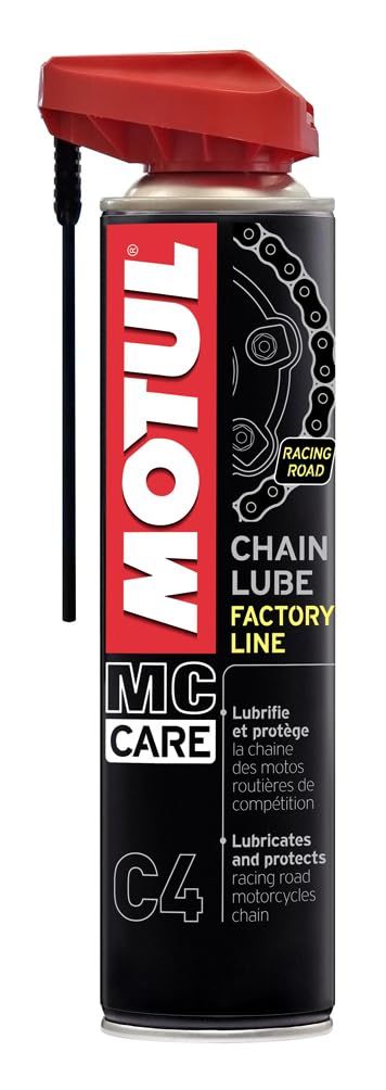 Lubrifiant Chaîne Moto Routière Motul - Aérosol Blanc, 400ml