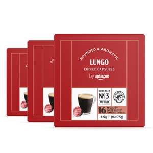 Lot de 48 Capsules Café Lungo by Amazon compatible Dolce Gusto - Certifié Rainforest Alliance (via coupon + abonnement Prévoyez Économisez)