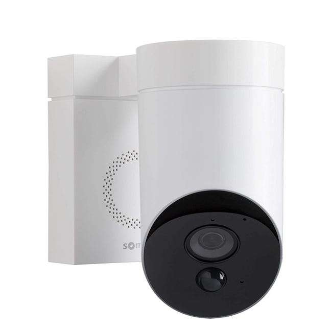 Caméra extérieure avec sirène intégrée Somfy Outdoor - Blanc ou Gris (Retrait magasin uniquement)