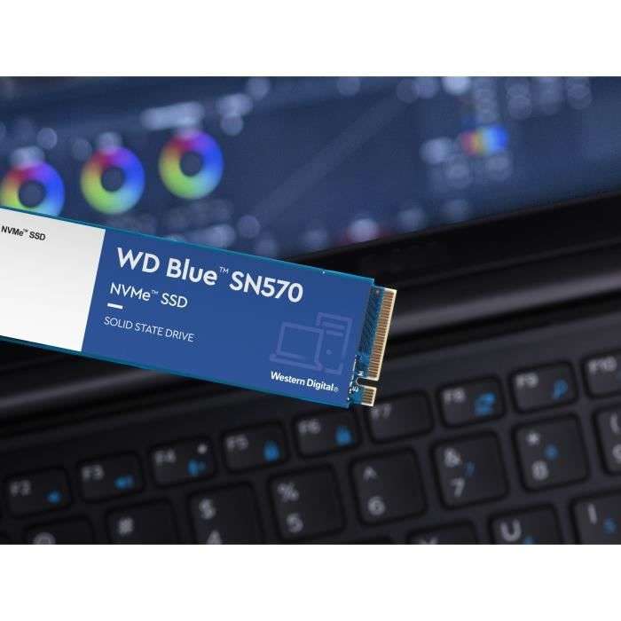 SSD interne M.2 NVMe Western Digital WD SN570 - 1 To (TLC 3D, Jusqu'à 3500-3000 Mo/s)
