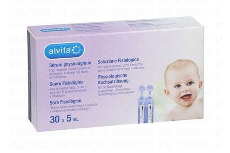 Lot de 3 paquets de sérum physiologique Alvita - 3 x 30 x 5 ml