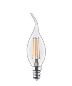Ampoule led à filament flamme coup de vent Lexman - E14, 470Lm = 40W, blanc chaud, puissance 4,5w