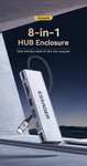 Hub 8-en-1 Essager Type-C - HDMI 4k@30Hz + Type-C PD 100W + USB-C + USB3.2 + USB 2.0 + SD/TF + M2 SSD