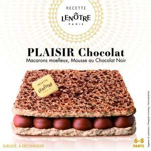 Gâteau Lenôtre Le plaisir au chocolat macarons moelleux et mousse au chocolat noir - Différentes variétés (via 2.3€ sur la carte fidélité)