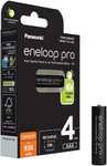 Lot de 4 piles Panasonic Eneloop Pro AAA (via coupon)