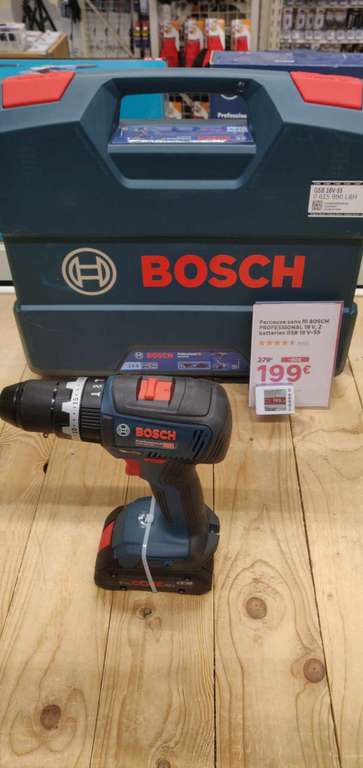 Perceuse sans fil Bosch Professional - 18V, 2 batteries GSB 18 V-55