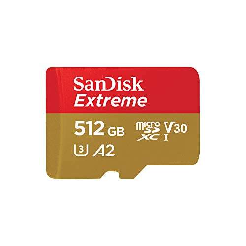 Carte micro SD SanDisk Extreme A2 U3 V30 (SDSQXA1-512G -GN6MA) - 512 Go